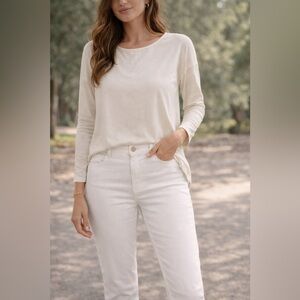 White Cotton Spandex Skinny Jeans